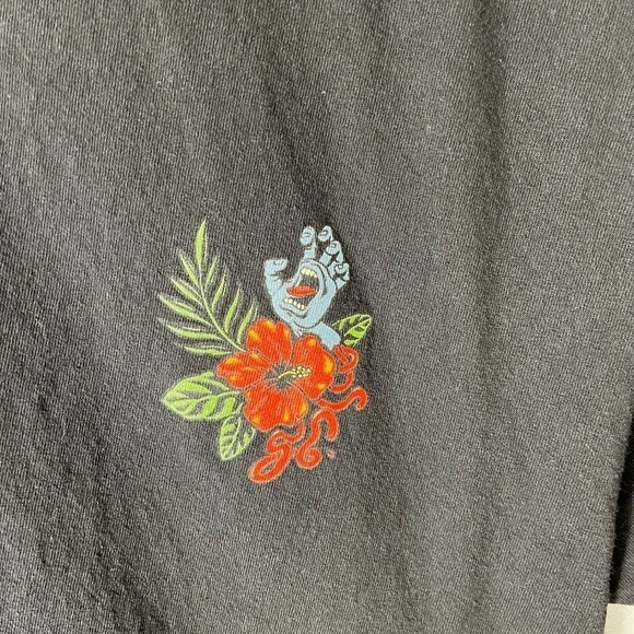 Santa Cruz Collab Saints & Sinners Hand Skateboard Black T Shirt Adult Medium - Picture 2 of 7